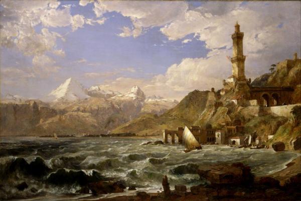 The Coast Of Genoa by Jasper Francis Cropsey