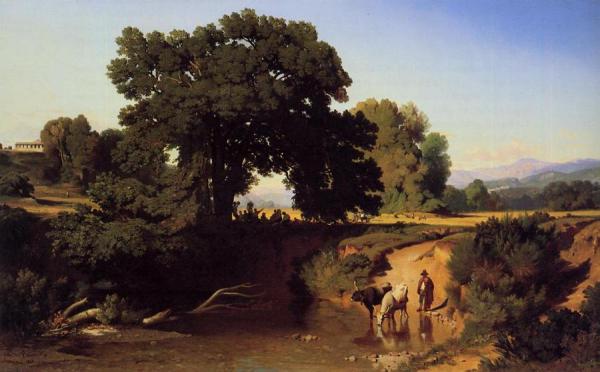 View In The Roman Countryside by Jean-achille Benouville