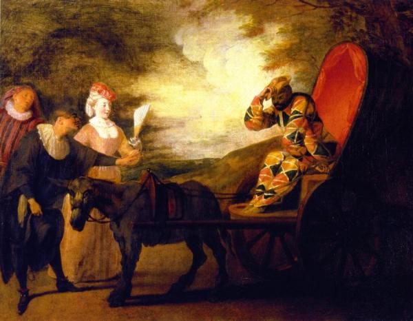 Harlequin, Emperor On The Moon by Jean-antoine Watteau