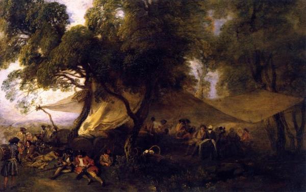 Respite From War by Jean-antoine Watteau