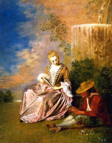 The Anxious Lover by Jean-antoine Watteau