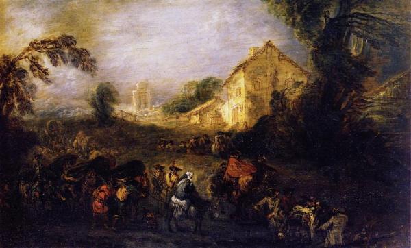 The Burdens Of War by Jean-antoine Watteau
