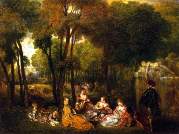 The Champs-elysées by Jean-antoine Watteau