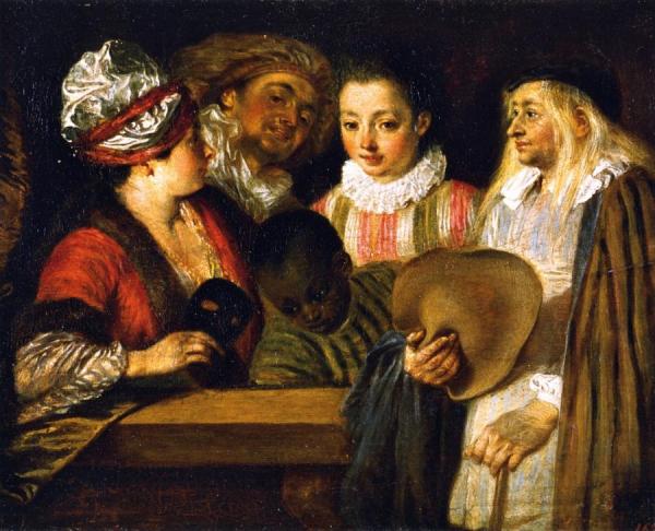 The Coquettes by Jean-antoine Watteau