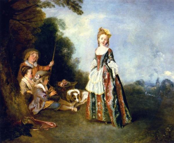 The Dance by Jean-antoine Watteau Oil Painting Reproductions