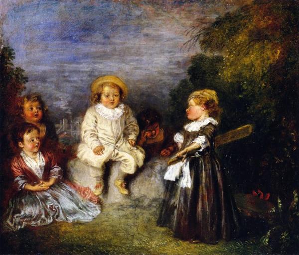 The Happy Day by Jean-antoine Watteau Oil Painting Reproductions