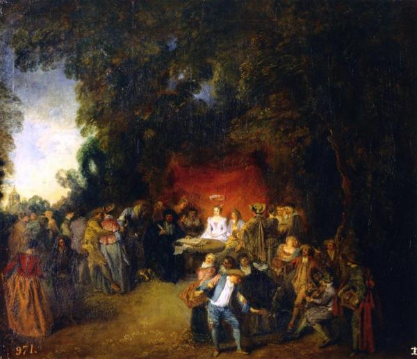 The Marriage Contract by Jean-antoine Watteau