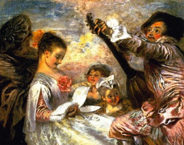 Jean-antoine Watteau The Music Lesson