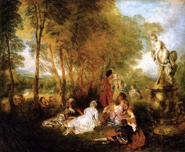 The Pleasures Of Love by Jean-antoine Watteau
