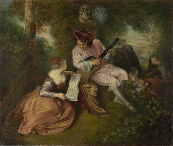The Scale Of Love by Jean-antoine Watteau