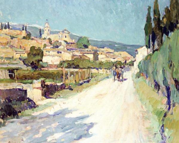 Village Road In Summer by Jean Aubery