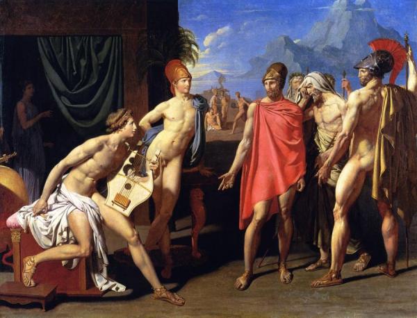 Achilles Receiving The Envoys Of Agamemnon by Jean Auguste Dominique Ingres
