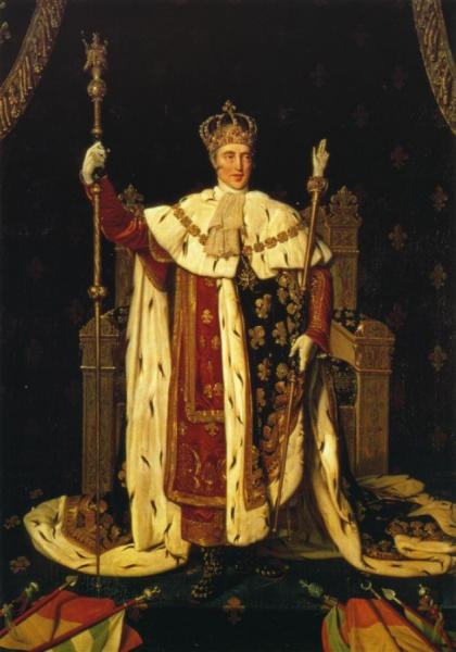 Charles X Inn His Coronation Robes by Jean Auguste Dominique Ingres