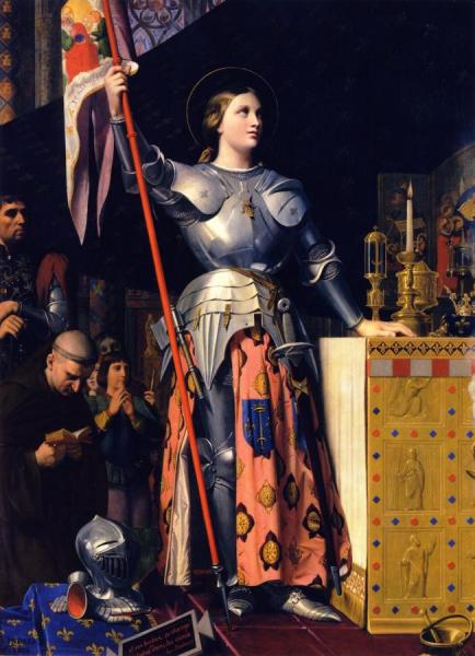 Joan Of Arc At The Coronation Of Charles Vii In The Cathedral Of Rheims by Jean Auguste Dominique Ingres