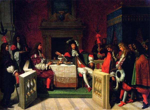 Molière Dining With Louis Xiv by Jean Auguste Dominique Ingres