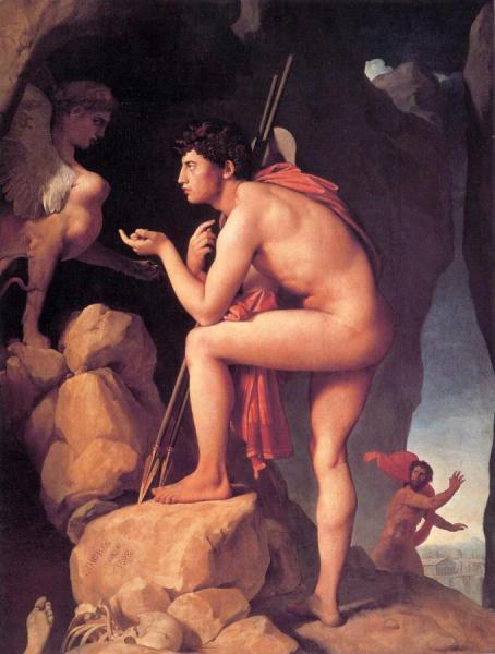 Oedipus And The Sphinx by Jean Auguste Dominique Ingres