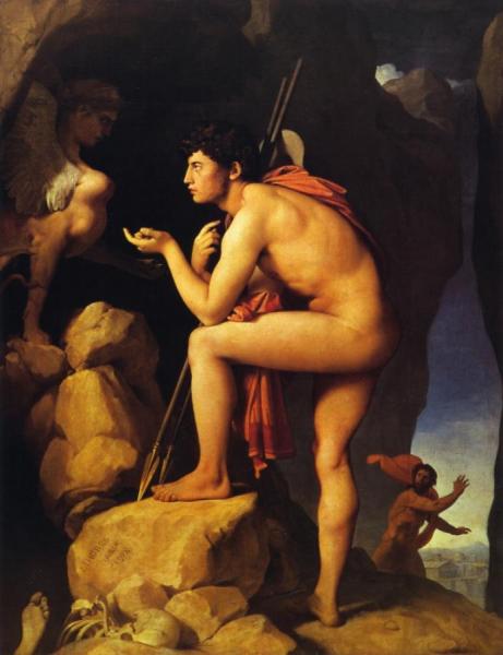 Oedipus And The Sphinx by Jean Auguste Dominique Ingres
