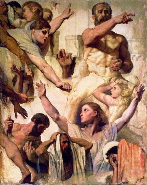 Study For  The 'martyrdom Of Saint Symphorien' by Jean Auguste Dominique Ingres