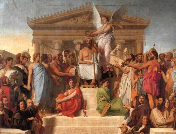 The Apotheosis Of Homer by Jean Auguste Dominique Ingres