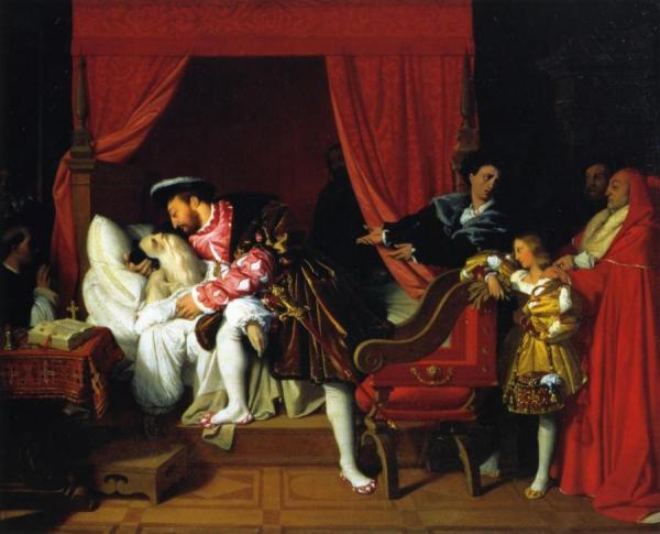 The Death Of Leonardi Da Vinci by Jean Auguste Dominique Ingres