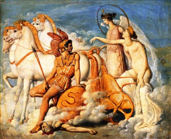Venus, Wounded By Diomedes, Returns To Olympus by Jean Auguste Dominique Ingres Oil Painting Reproductions