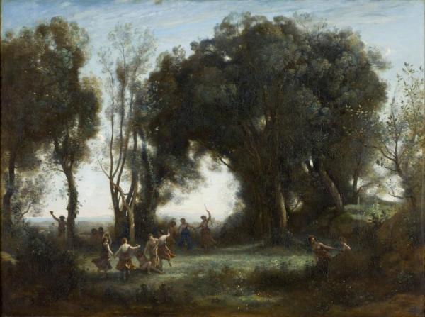 A Morning,the Dance Of The Nymphs by Jean-baptiste-camille Corot