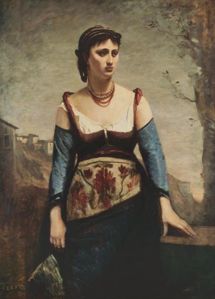 Agostina by Jean-baptiste-camille Corot