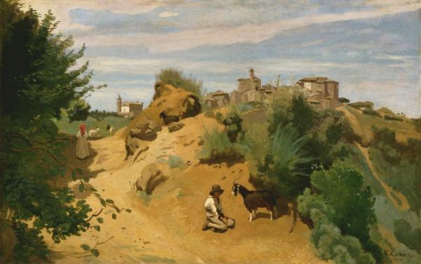 Genzano by Jean-baptiste-camille Corot