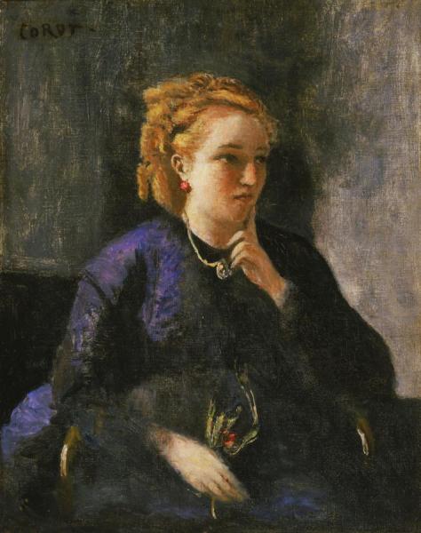 Portrait Of A Woman by Jean-baptiste-camille Corot