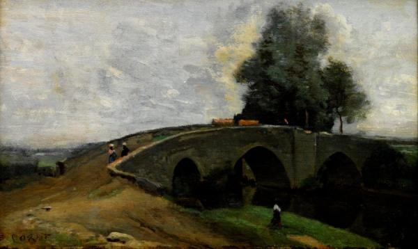 The Old Bridge by Jean-baptiste-camille Corot