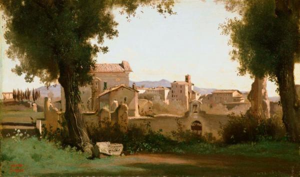 View From The Farnese Gardens,rome by Jean-baptiste-camille Corot