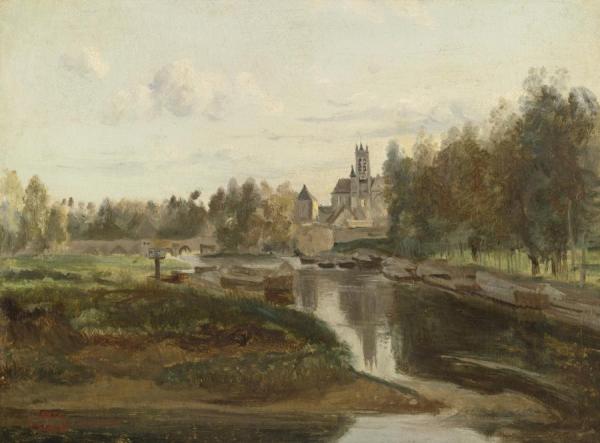 Vue De Moret-sur-loing by Jean-baptiste-camille Corot