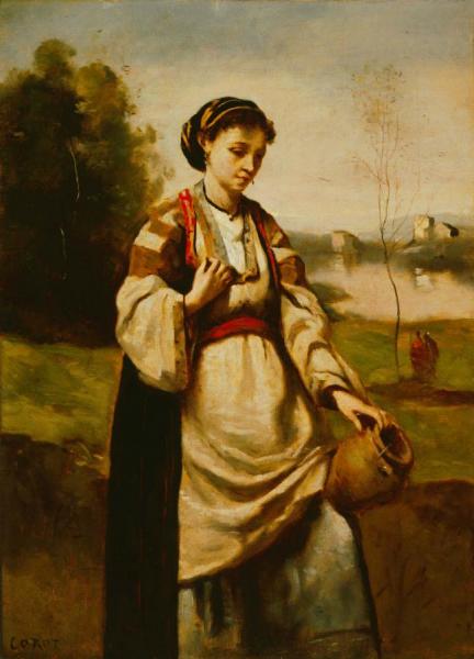 Woman With Water Jar by Jean-baptiste-camille Corot