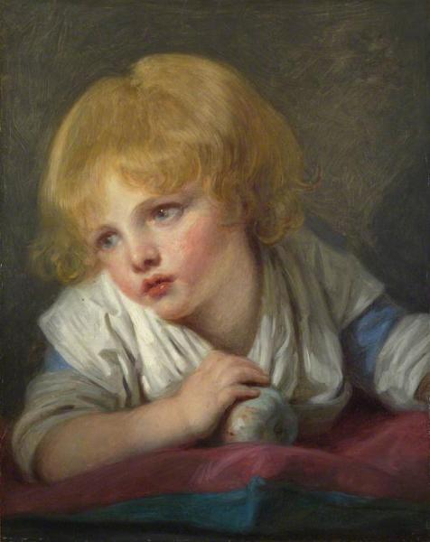 A Child With An Apple by Jean-baptiste Greuze Oil Painting Reproductions