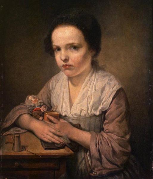Girl With A Doll by Jean-baptiste Greuze
