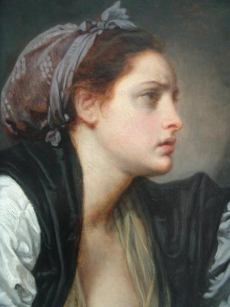 Head Of A Young Woman by Jean-baptiste Greuze
