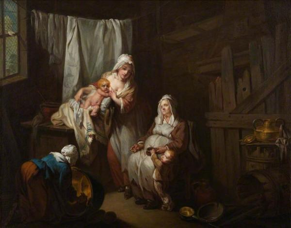 Interior Of A Cottage by Jean-baptiste Greuze