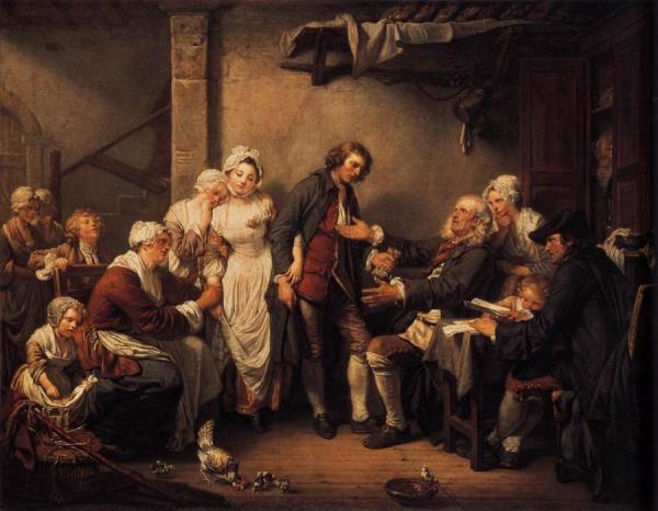 L'accordée De Village by Jean-baptiste Greuze