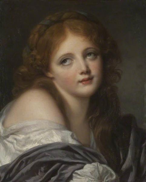 The Head Of A Girl by Jean-baptiste Greuze