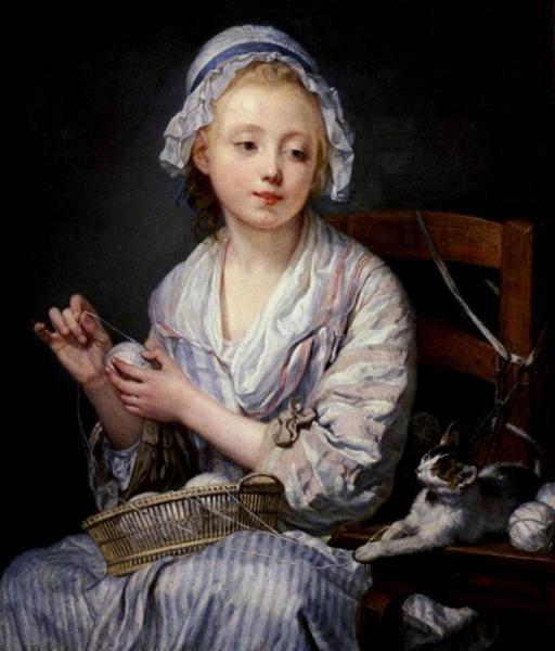 The Wool Winder by Jean-baptiste Greuze
