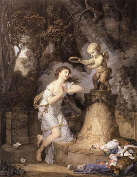 Votive Offering To Cupid by Jean-baptiste Greuze
