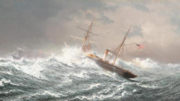 Jean-baptiste-henri Durand-brager The American Paddle Steamer De Ruyter To The Rescue