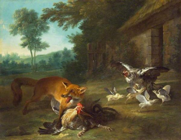 Fox In The Poultry Yard by Jean-baptiste Oudry