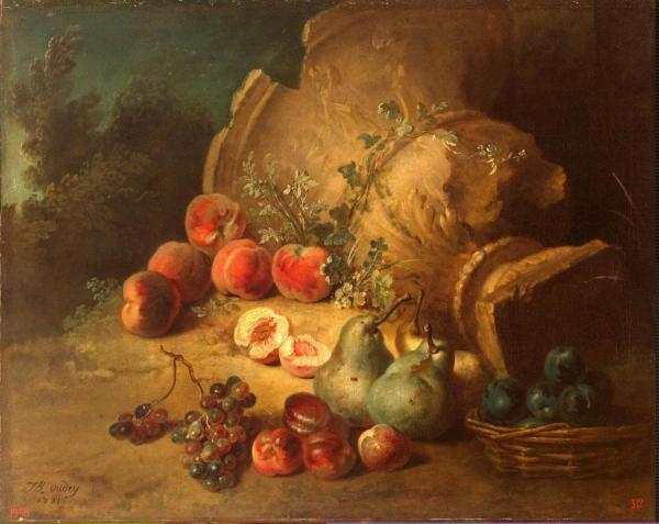 Still Life With Fruit by Jean-baptiste Oudry