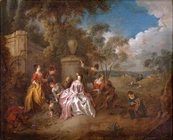 Jean Baptiste Pater Gathering In A Park
