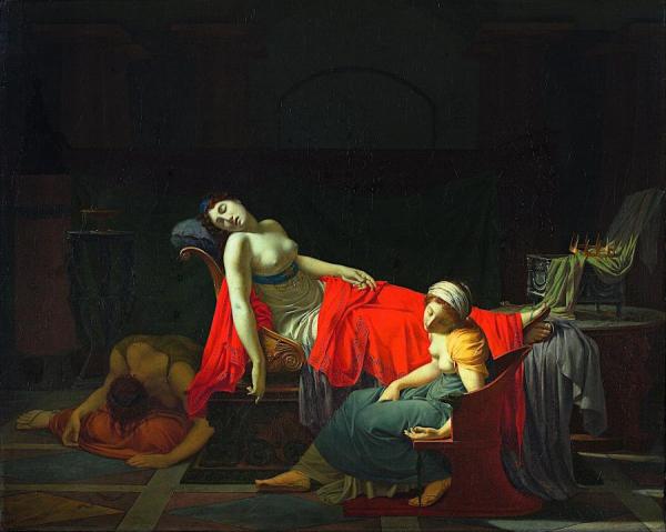 Death Of Cleopatra by Jean Baptiste Regnault Oil Painting Reproductions