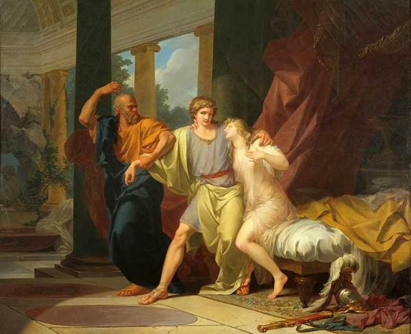 Jean Baptiste Regnault Socrates Dragging Alcibiades From The Embrace Of Aspasia