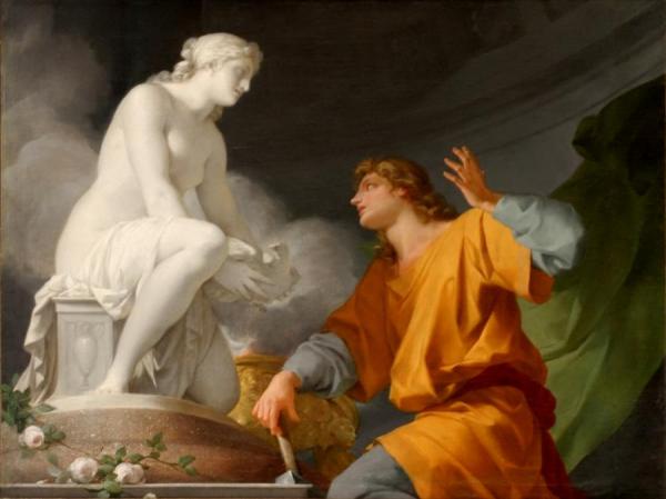 The Origin Of Sculpture by Jean Baptiste Regnault Oil Painting Reproductions