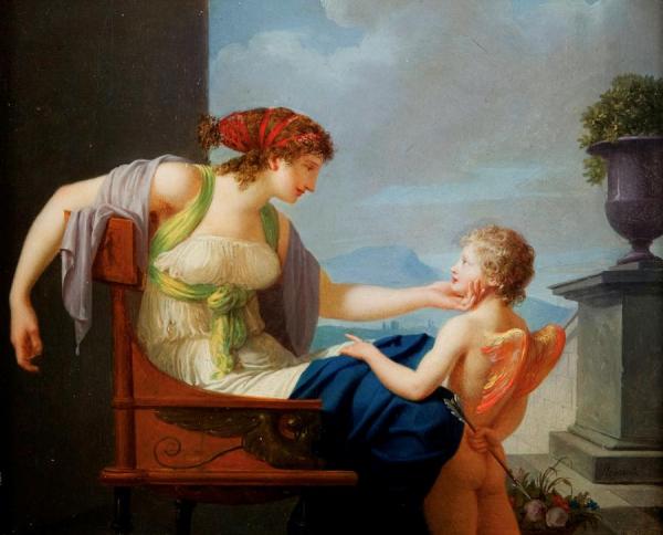 Venus And Cupid by Jean Baptiste Regnault Oil Painting Reproductions