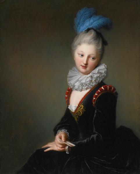 Portrait Of A Young Lady With A Letter by Jean-baptiste Santerre